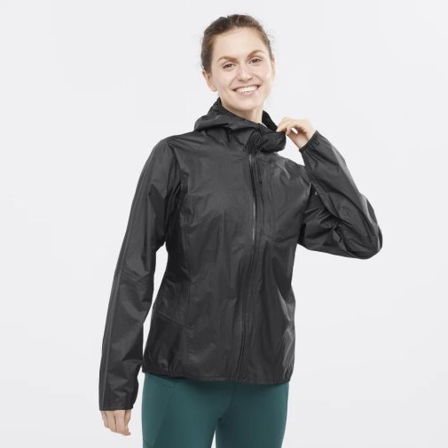 Chaquetas Shell Salomon Bonatti Impermeables Mujer Negros | MX XQIN130